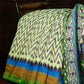 Half-White Colour With Wave Design Semi Chanderi Saree By Gayathri Reddy Designer Studio | Swadesiicart