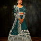 Anaita Teal-Blue Net Lehenga Choli With Sequence & Thread Work