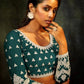 Anaita Teal-Blue Net Lehenga Choli With Sequence & Thread Work