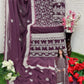 Anaita Purple Embroidered Faux Georgette Salwar Suit