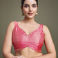 Monjolika Fashion Elegant Pink And Cream Banarasi Silk SareeWith Intricate Zari Work | Swadesiicart