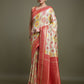 Monjolika Fashion Elegant Red And Cream Banarasi Silk SareeWith Intricate Zari Work | Swadesiicart