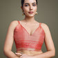 Monjolika Fashion Elegant Red And Cream Banarasi Silk SareeWith Intricate Zari Work | Swadesiicart