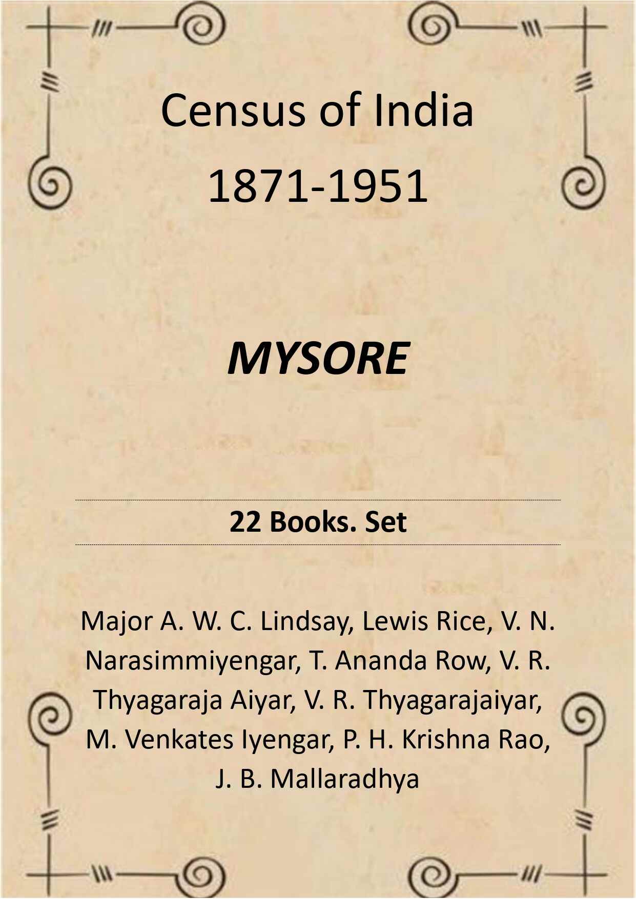 Census of India 1871-1951: MYSORE - Gyan Books - Swadesiicart