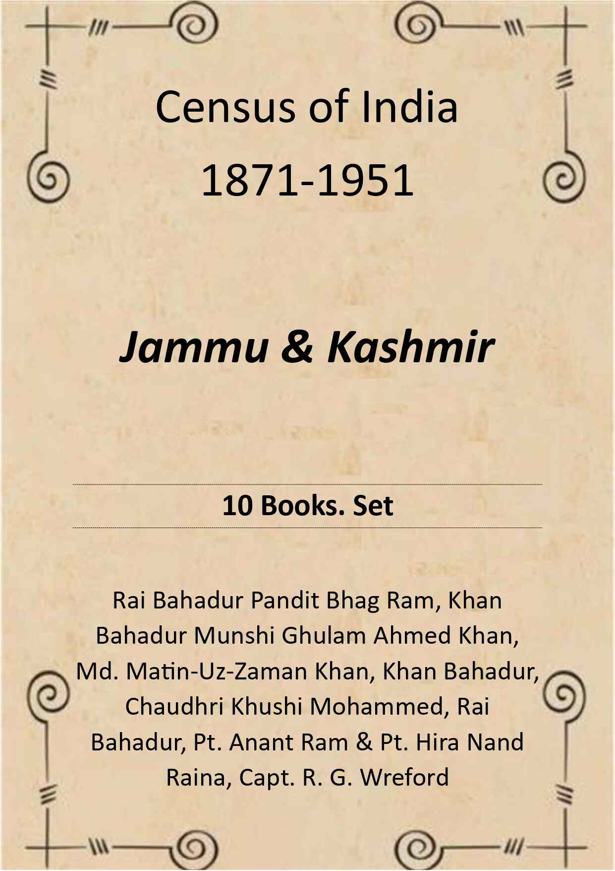 Census of India 1871-1951: Jammu & Kashmir - Gyan Books - Swadesiicart