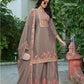 Anaita Chiku Chinon Stitched Plazzo Suit With Codding Dori & Sequence Work