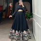 Lorenvalley Black Georgette Sequins and Thread Embroidery Work Lehenga Choli | Swadesiicart