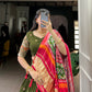 Lorenvalley Green Georgette Sequins and Thread Embroidery Work Lehenga Choli | Swadesiicart