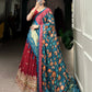 Lorenvalley Maroon Georgette Sequins and Thread Embroidery Work Lehenga Choli | Swadesiicart