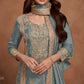 Anaita Grey Embroidered Silk Salwar Suit