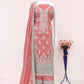 Anaita Peach Embroidered Silk Salwar Suit