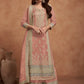 Anaita Peach Embroidered Silk Salwar Suit