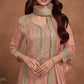 Anaita Peach Embroidered Silk Salwar Suit