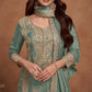 Anaita Sea Green Embroidered Silk Salwar Suit