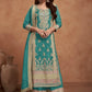 Anaita Teal Green Embroidered Silk Salwar Suit