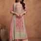 Anaita Dark Peach Embroidered Silk Salwar Suit