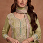 Anaita Lemon Embroidered Silk Salwar Suit