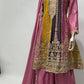 Lorenvalley Multicolor Chinon Embroidery With Sequince Work Salwar Kameez Stitched | Swadesiicart