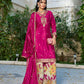 Anaita Hot Pink Chinon Stitched Plazo Suit With Coding Dori & Sequence Work