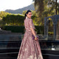 Lorenvalley Onionpink Tussar Silk Floral Print Lehenga Choli with Koti | Swadesiicart
