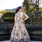 Lorenvalley Offwhite Tussar Silk Floral Print Lehenga Choli with Koti | Swadesiicart