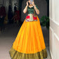 Lorenvalley Fashion Mustard Cotton Silk Zari Weaving Work Lehenga Choli - Swadesiicart