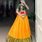 Lorenvalley Fashion Mustard Cotton Silk Zari Weaving Work Lehenga Choli - Swadesiicart