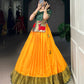 Lorenvalley Fashion Mustard Cotton Silk Zari Weaving Work Lehenga Choli - Swadesiicart