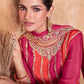 Lorenvalley Multicolor Chinon Embroidery With Sequince Work Salwar Kameez Stitched | Swadesiicart