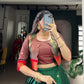 Lorenvalley Fashion Green Poly Cotton Zari Weaving Work Lehenga Choli With Koti - Swadesiicart