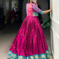 Lorenvalley Fashion Pink Poly Cotton Zari Weaving Work Lehenga Choli With Koti - Swadesiicart