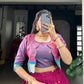 Lorenvalley Fashion Pink Poly Cotton Zari Weaving Work Lehenga Choli With Koti - Swadesiicart