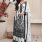 Lorenvalley White Chinon Embroidery With Sequince Work Salwar Kameez Stitched | Swadesiicart