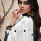 Lorenvalley White Chinon Embroidery With Sequince Work Salwar Kameez Stitched | Swadesiicart