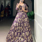 Lorenvalley Fashion Viovet Tasar Silk Floral Print Lehenga Choli with Koti | Swadesiicart