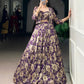 Lorenvalley Fashion Viovet Tasar Silk Floral Print Lehenga Choli with Koti | Swadesiicart
