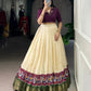 Lorenvalley Fashion Offwhite Poly Cotton Printed With Zari Weaving Lehenga Choli - Swadesiicart