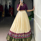 Lorenvalley Fashion Offwhite Poly Cotton Printed With Zari Weaving Lehenga Choli - Swadesiicart