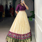 Lorenvalley Fashion Offwhite Poly Cotton Printed With Zari Weaving Lehenga Choli - Swadesiicart