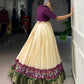 Lorenvalley Fashion Offwhite Poly Cotton Printed With Zari Weaving Lehenga Choli - Swadesiicart