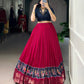 Lorenvalley Fashion Pink Poly Cotton Printed With Zari Weaving Lehenga Choli - Swadesiicart