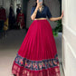 Lorenvalley Fashion Pink Poly Cotton Printed With Zari Weaving Lehenga Choli - Swadesiicart