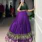 Lorenvalley Fashion Purple Poly Cotton Printed With Zari Weaving Lehenga Choli - Swadesiicart