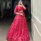 Lorenvalley Pink Tussar Silk Floral Print With Gota Patti Touch Up ethnic Co-ord Set - Swadesiicart