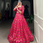 Lorenvalley Pink Tussar Silk Floral Print With Gota Patti Touch Up ethnic Co-ord Set - Swadesiicart