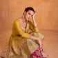 Lorenvalley Yellow Chinon Embroidery With Sequince Work Salwar Kameez Stitched | Swadesiicart