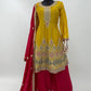 Lorenvalley Yellow Chinon Embroidery With Sequince Work Salwar Kameez Stitched | Swadesiicart