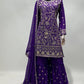 Lorenvalley Purple Georgette Embroidery With Sequince Work Salwar Kameez Stitched | Swadesiicart