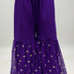 Lorenvalley Purple Georgette Embroidery With Sequince Work Salwar Kameez Stitched | Swadesiicart