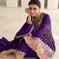 Lorenvalley Purple Chinon Embroidery With Sequince Work Salwar Kameez Stitched | Swadesiicart